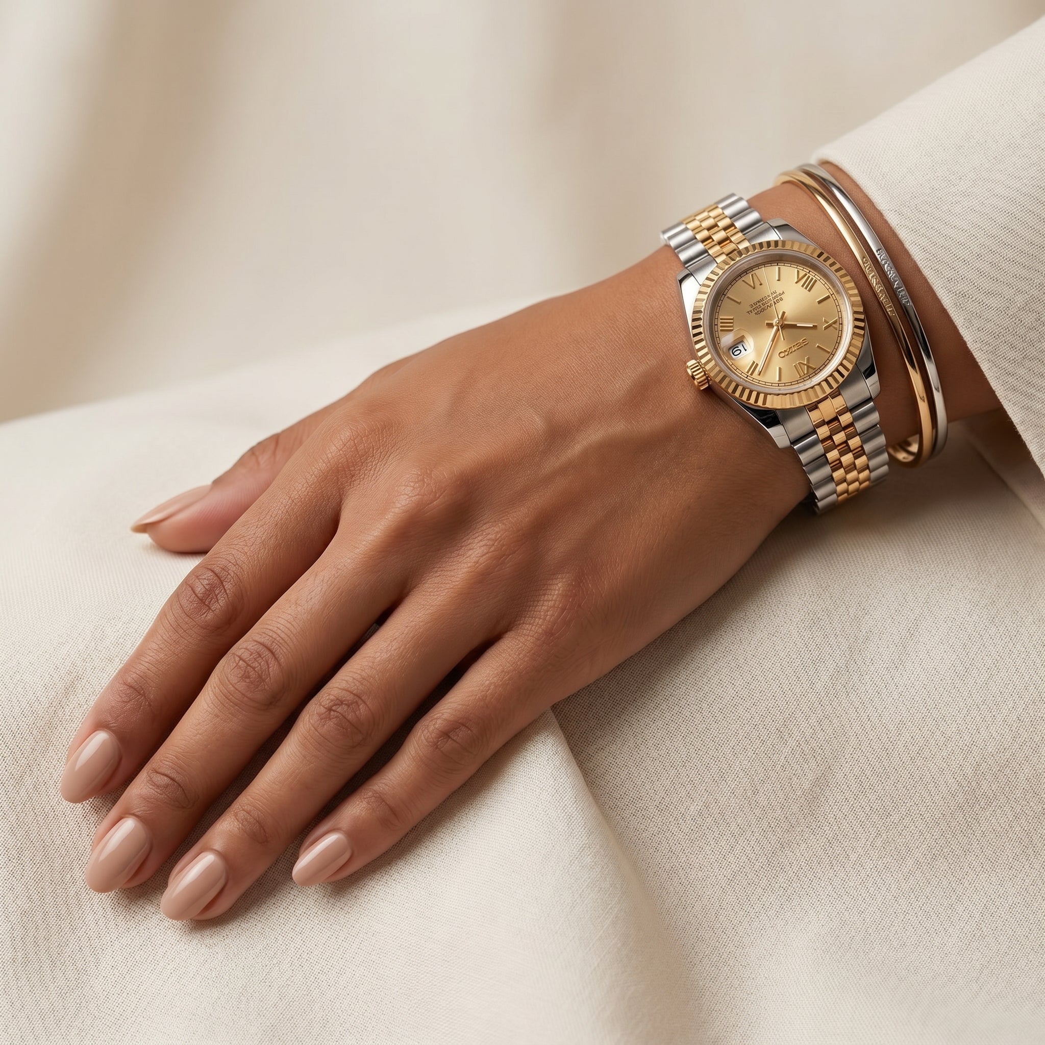 Ladies Datejust Twotone Gold Roman 36mm