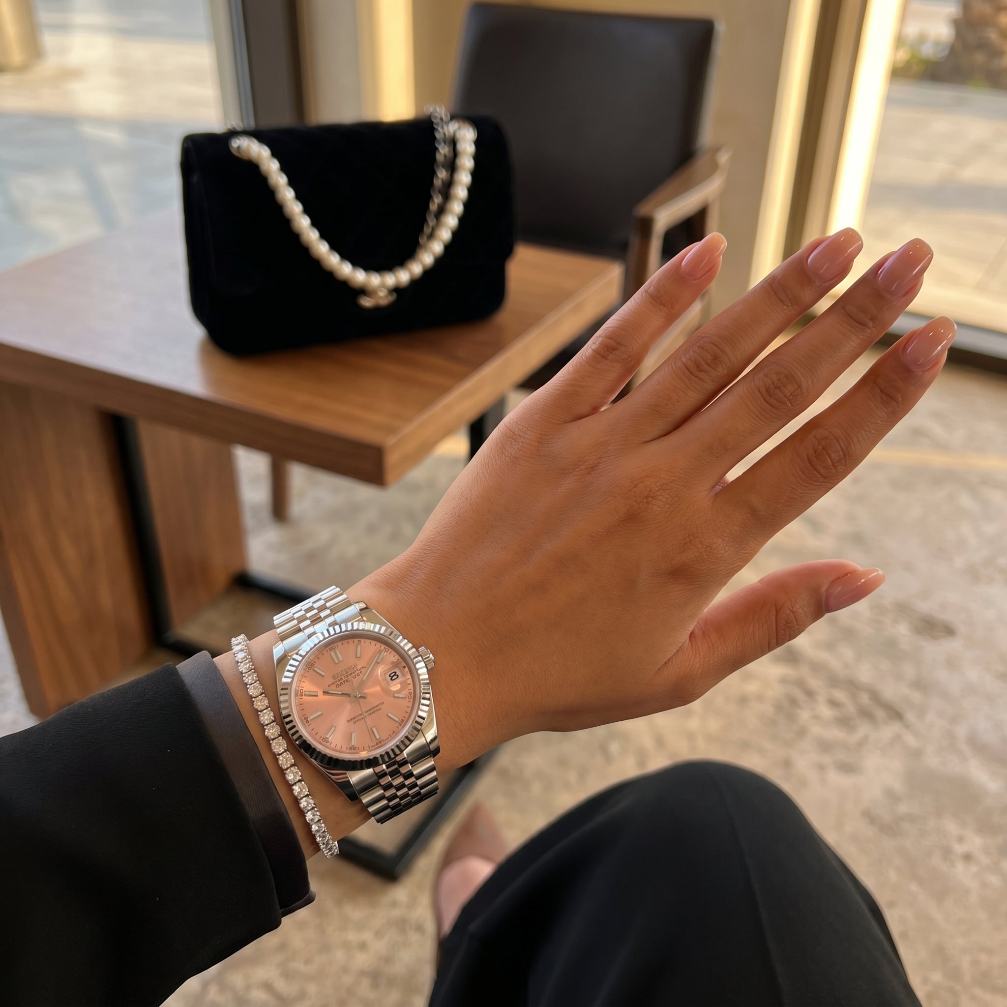 Ladies Datejust Silver Rose