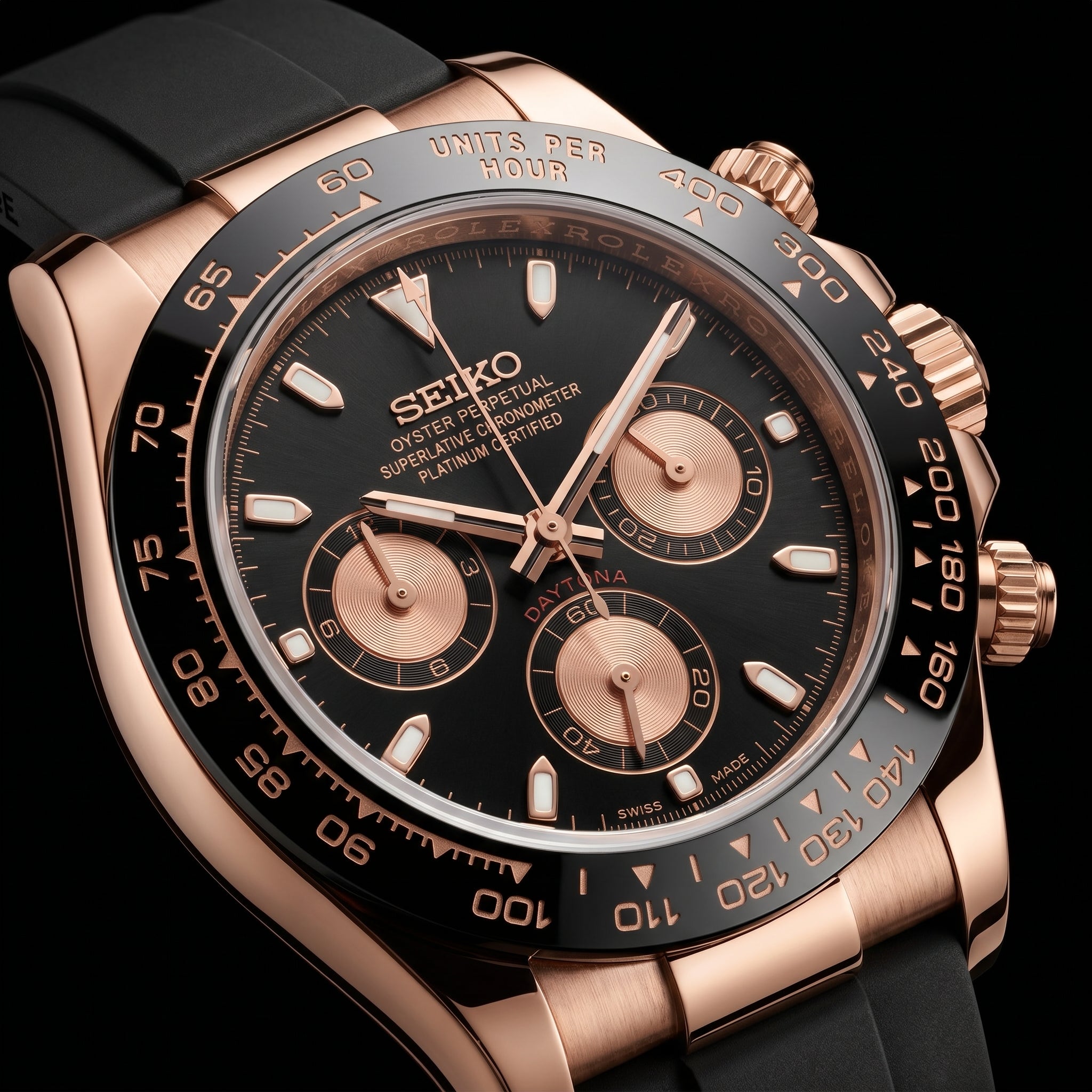 Daytona Chocolate & Rose Gold