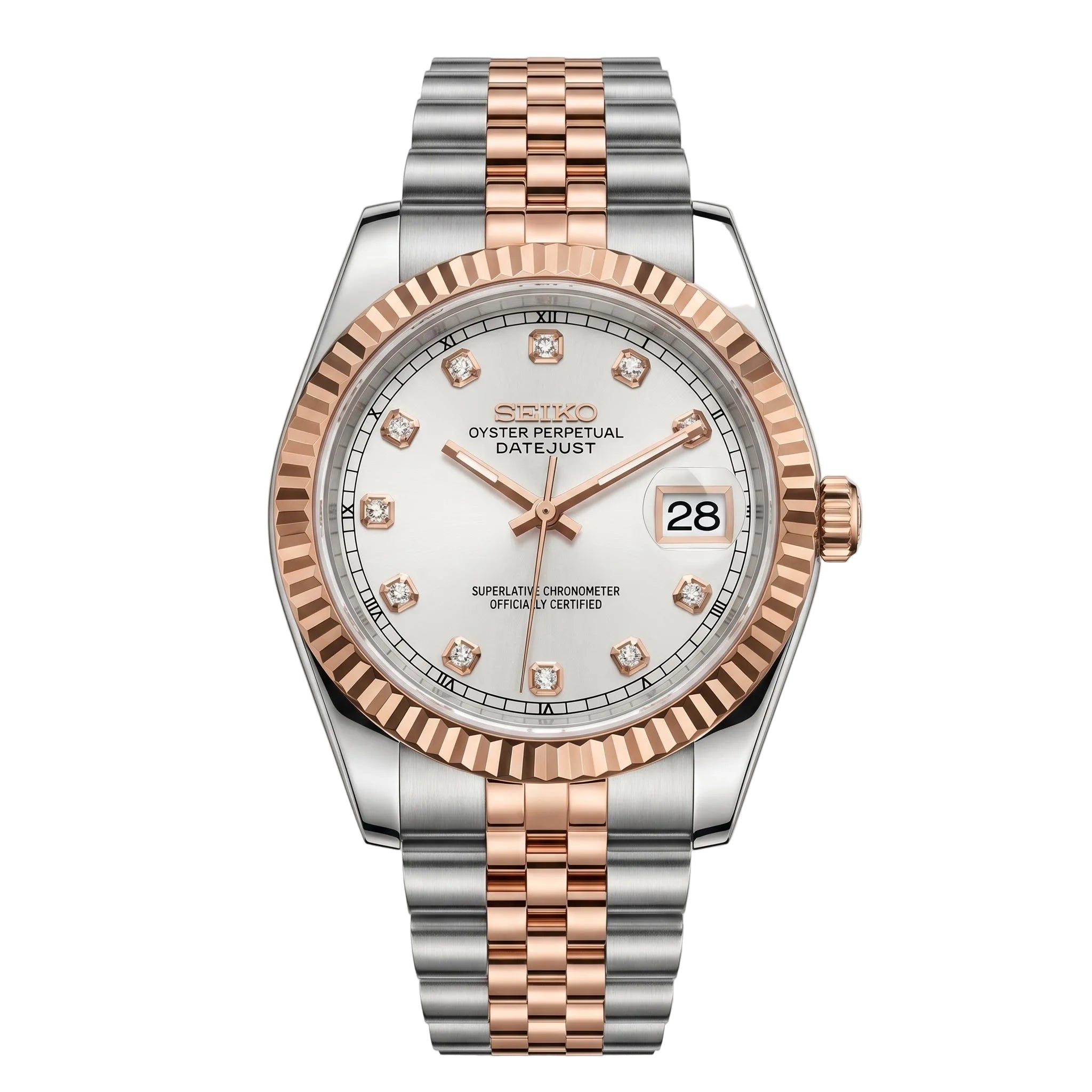 Ladies Datejust Rosegold Twotone Diamond 36mm