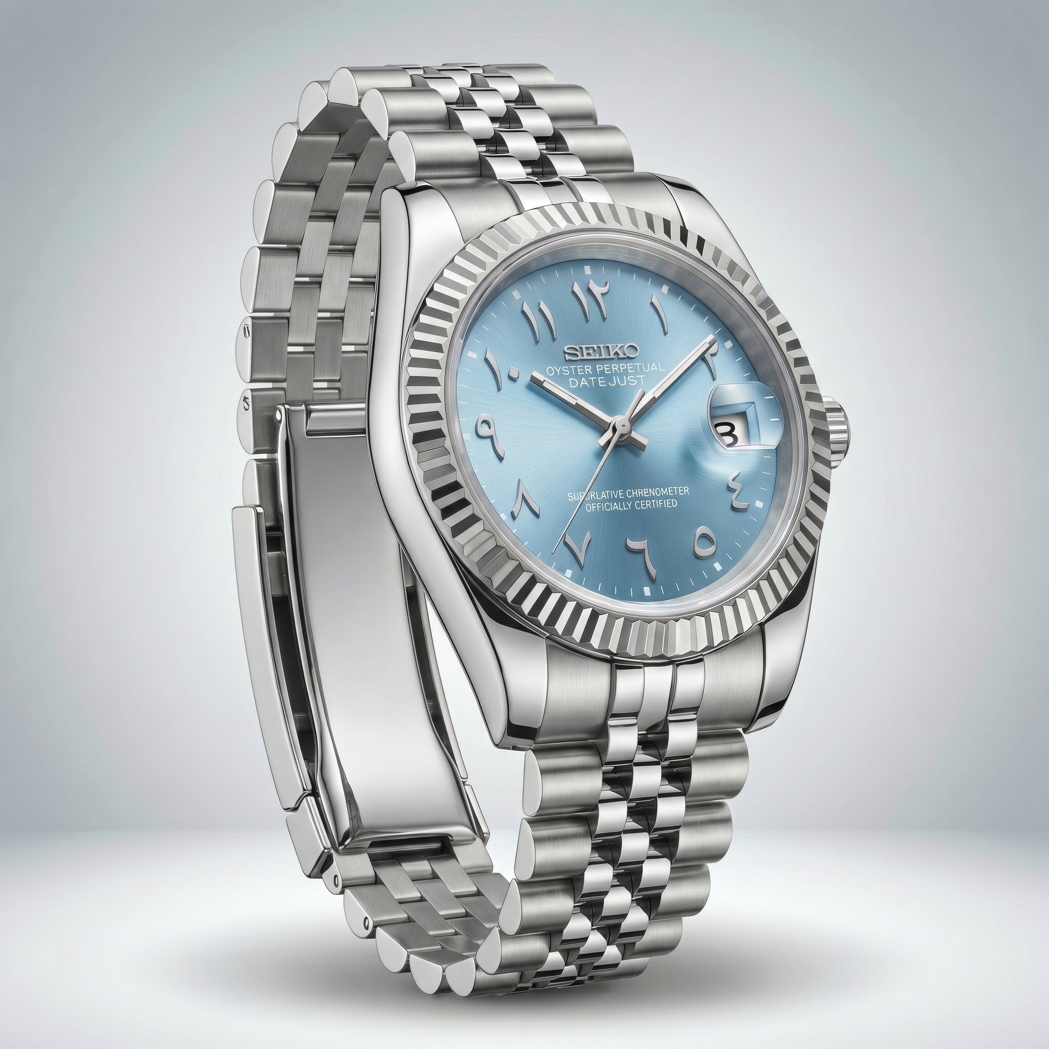 Datejust Baby Blue Arabic