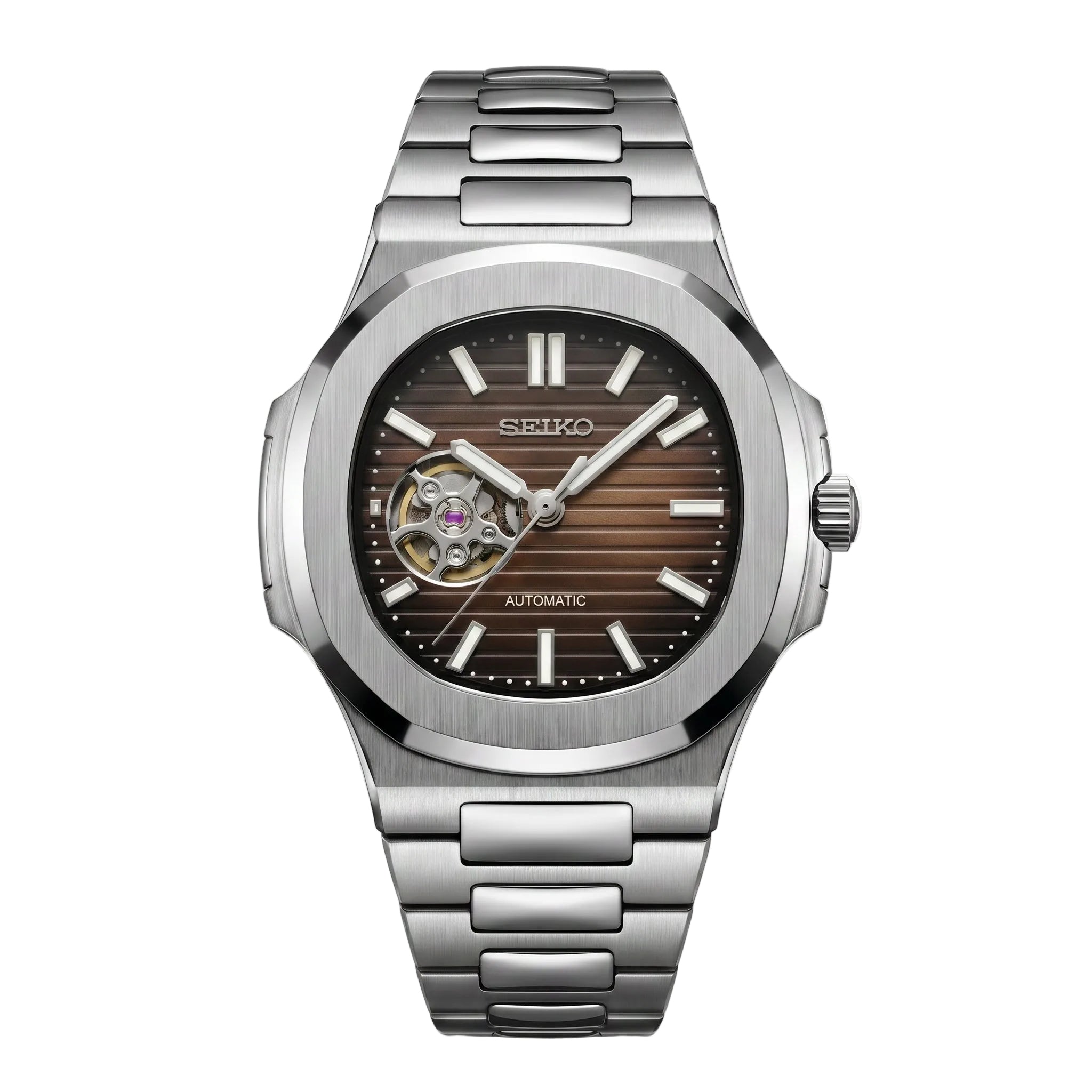 Nautilus Chocolate Brown Open Heart