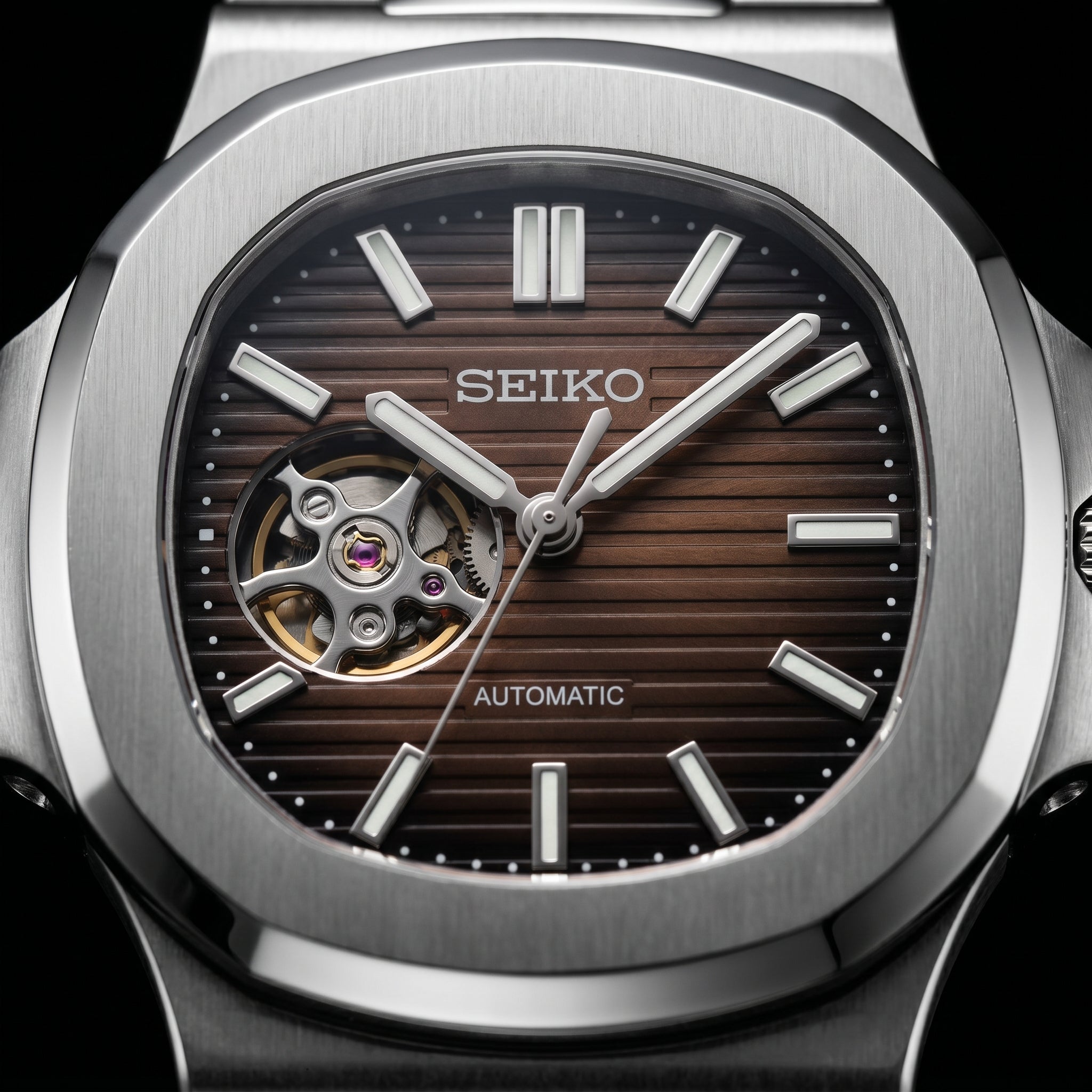 Nautilus Chocolate Brown Open Heart