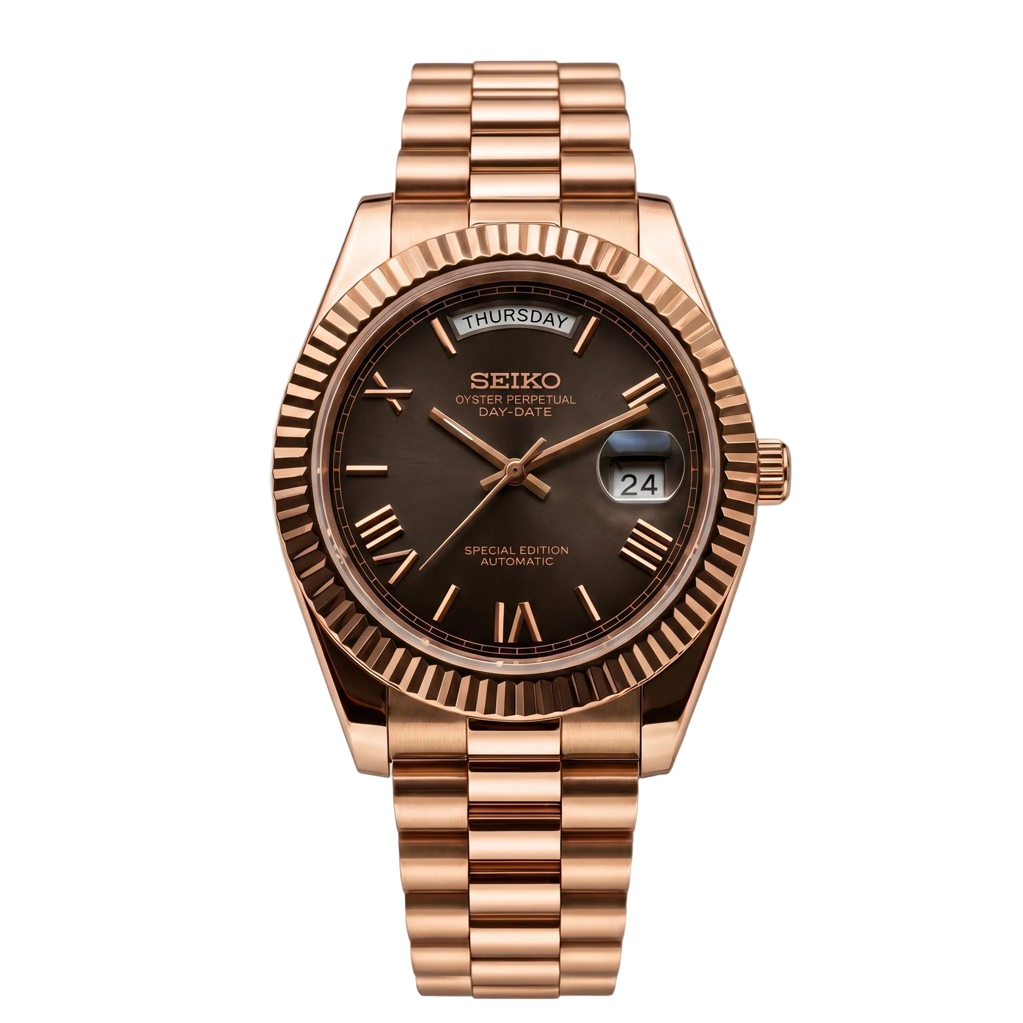 Daydate Rose Gold Smoke Dial