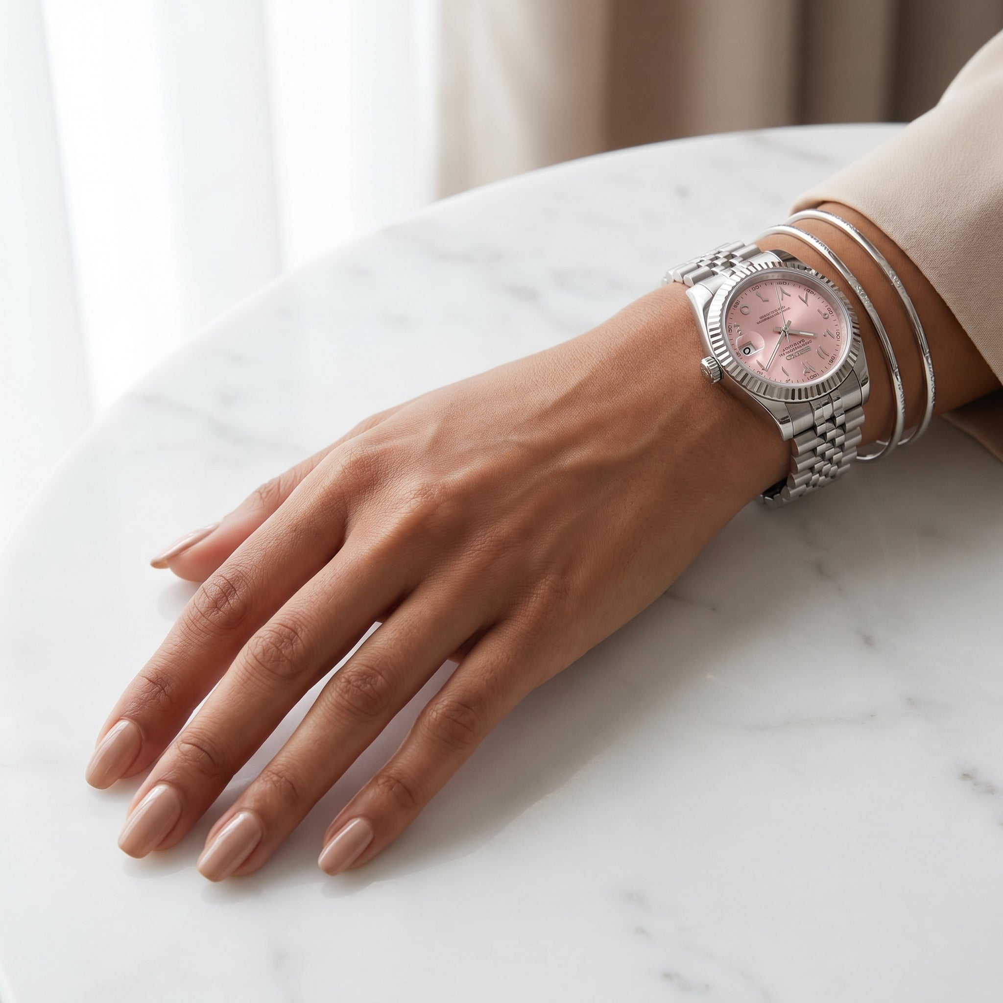 Ladies Datejust Rose Arabic Dial 36mm