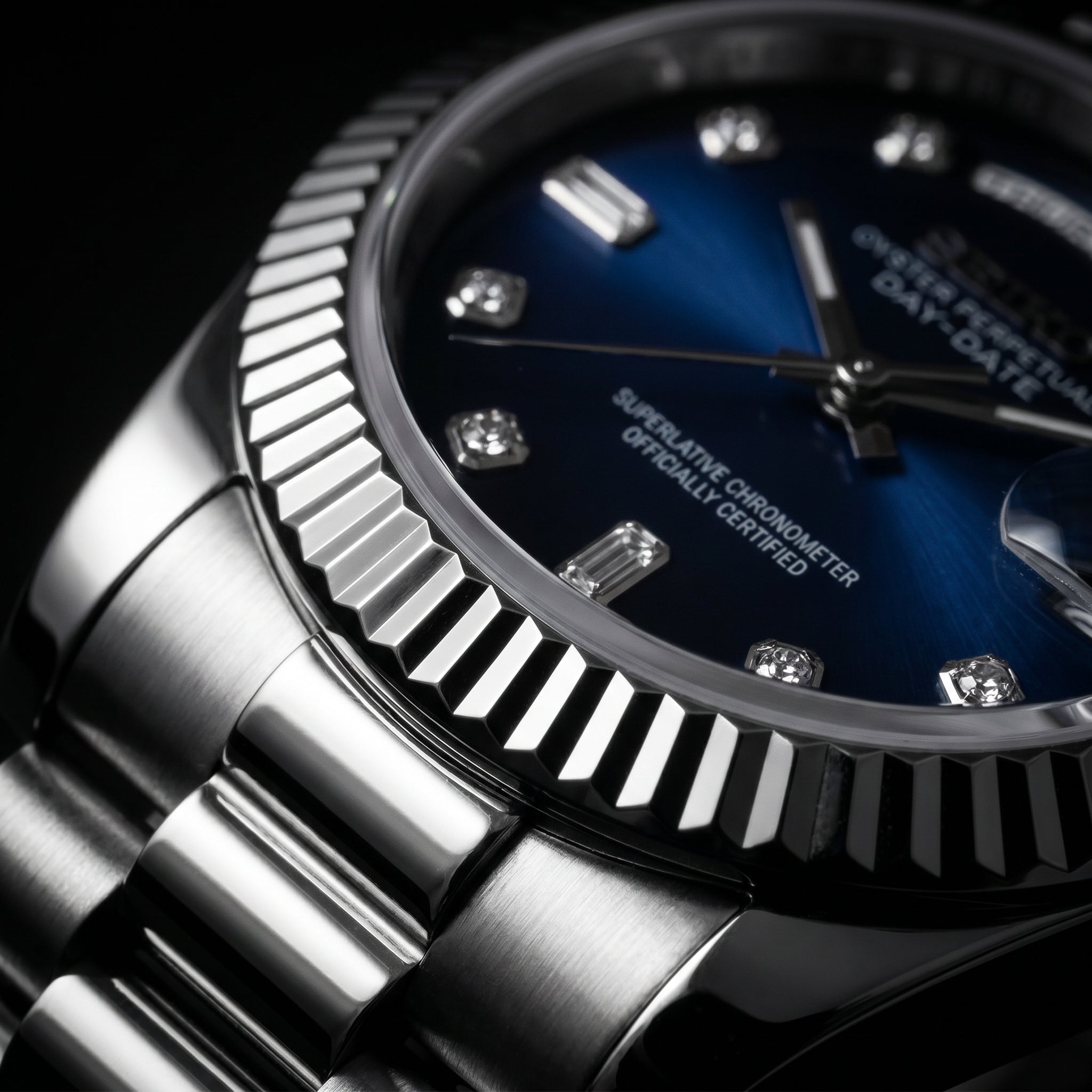 Daydate Midnight Blue Baguette diamonds