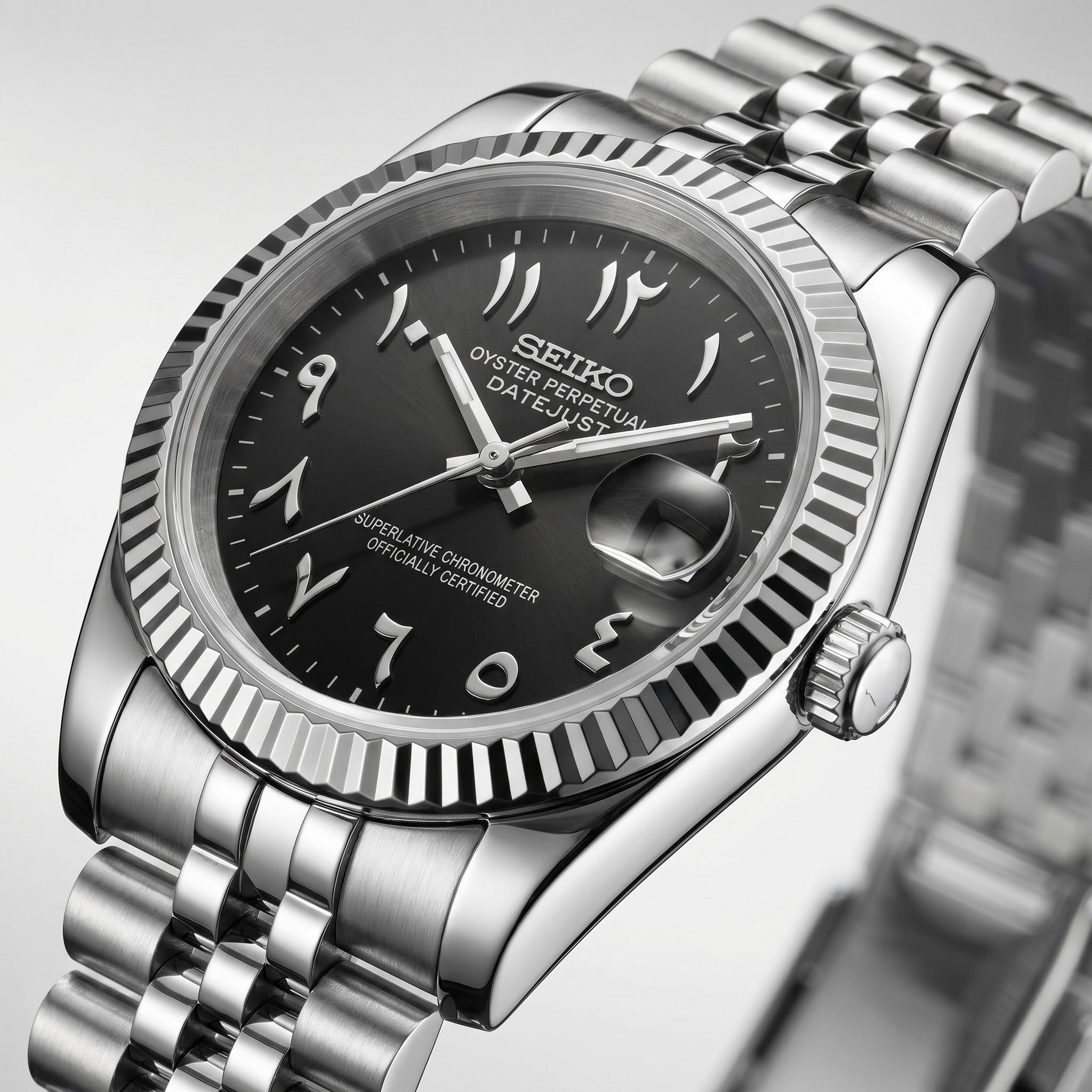 Datejust Black Arabic