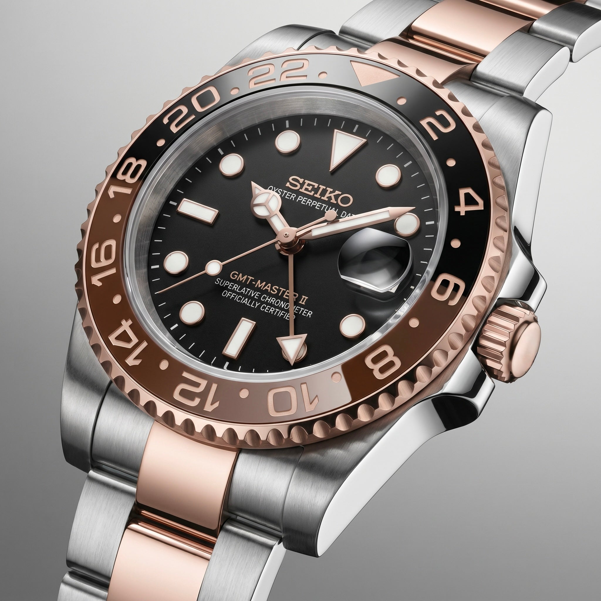 GMT Master II Rose Gold  Oyster