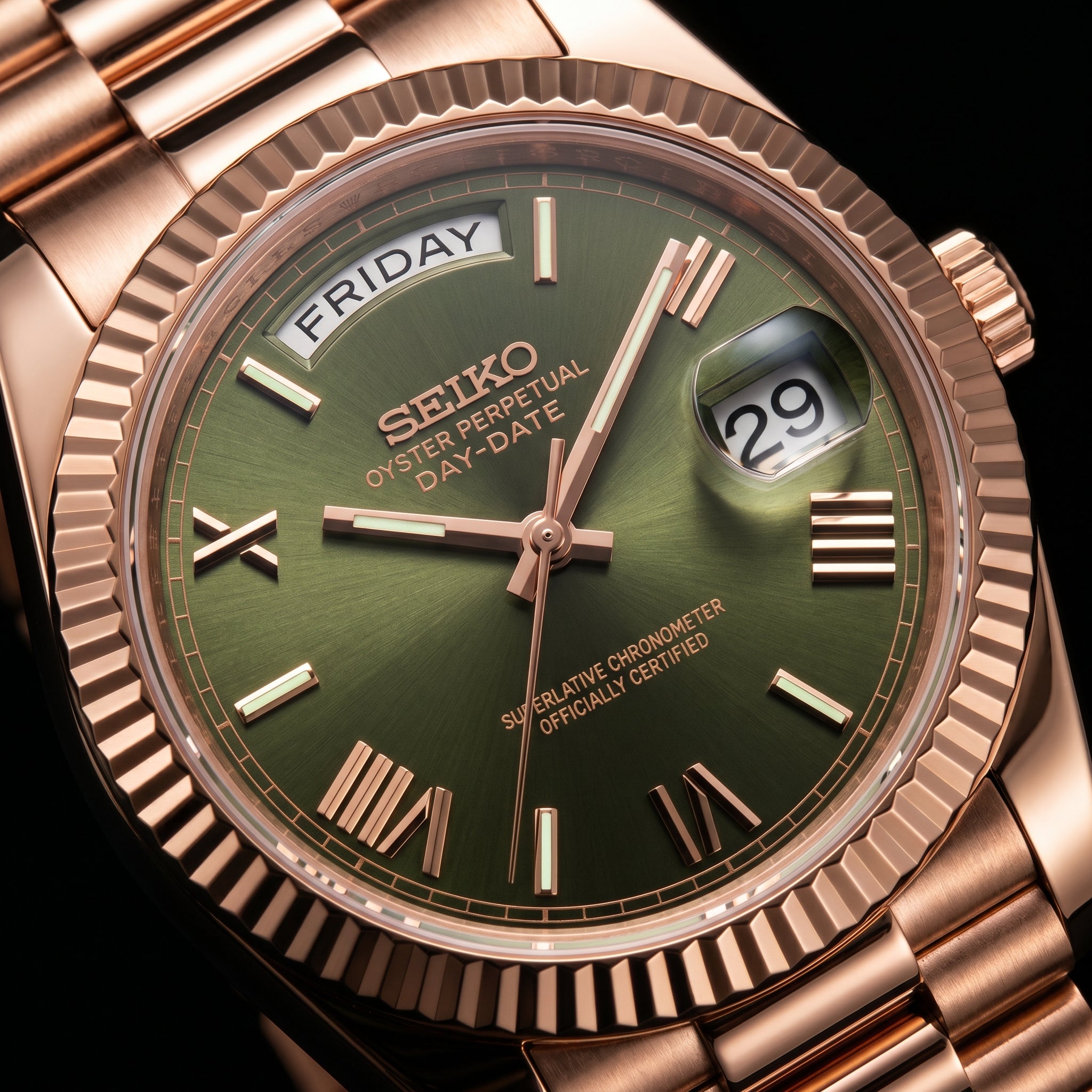 Daydate Rose Gold & Olive
