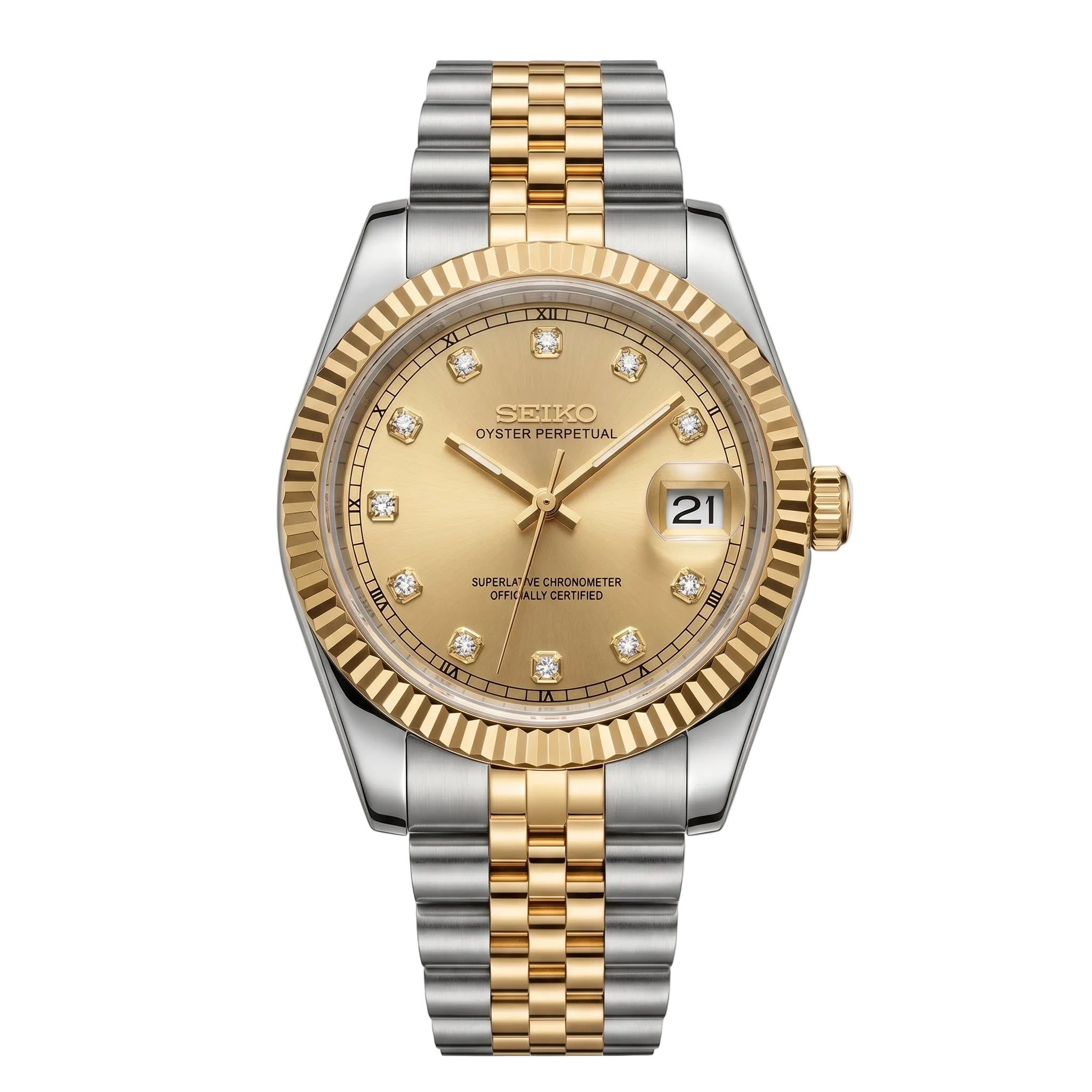 Ladies Datejust Twotone Gold Diamond 36mm
