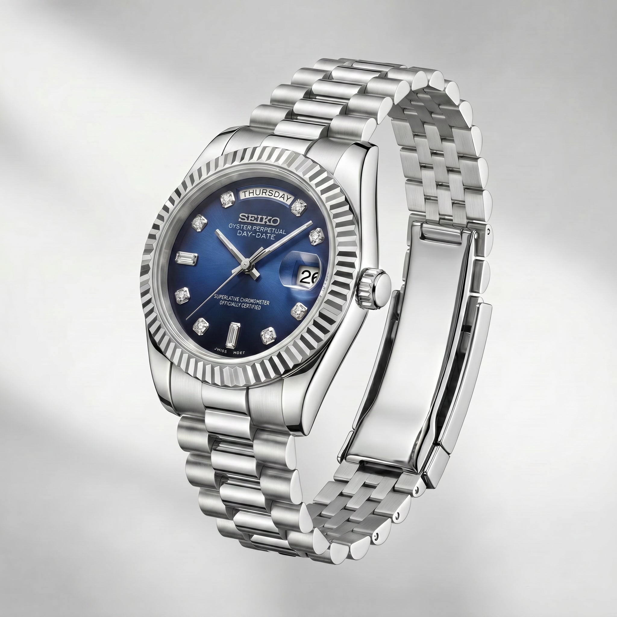 Daydate Midnight Blue Baguette diamonds