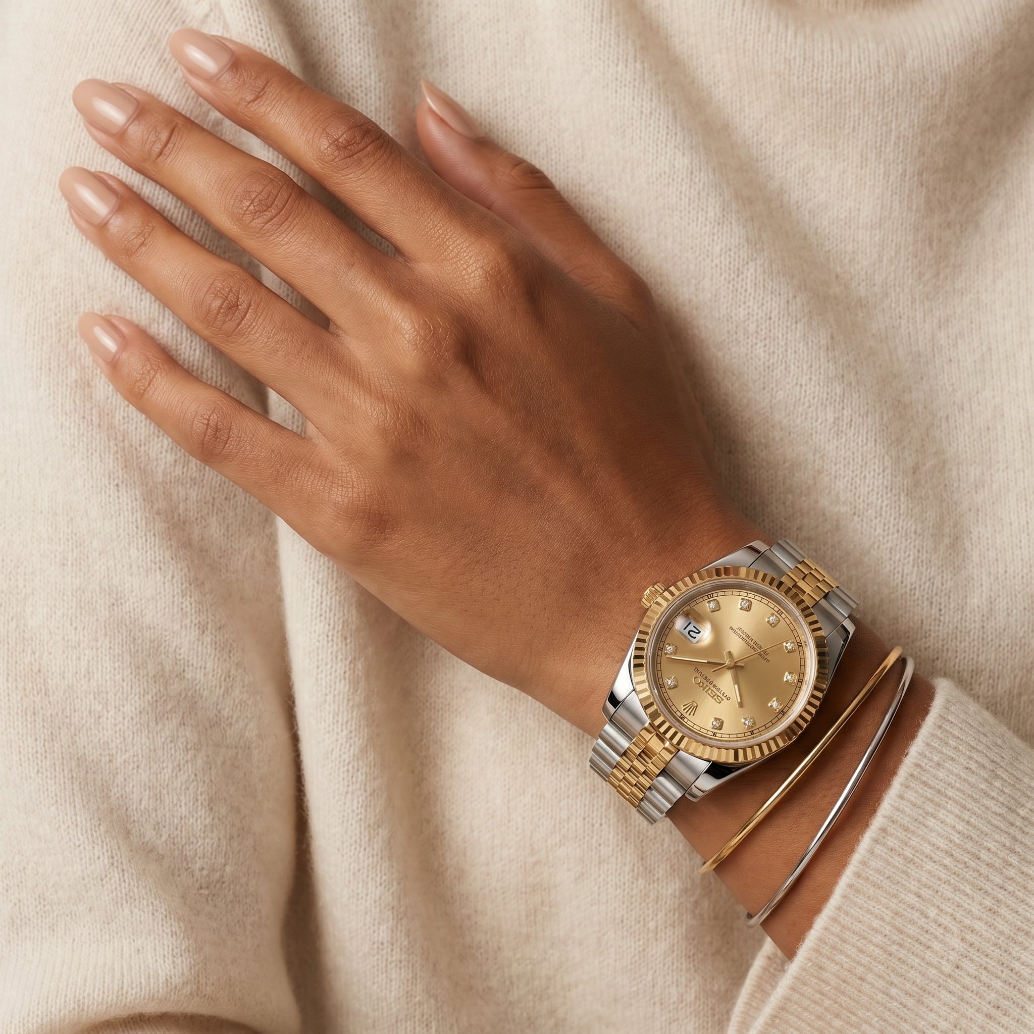 Ladies Datejust Twotone Gold Diamond 36mm