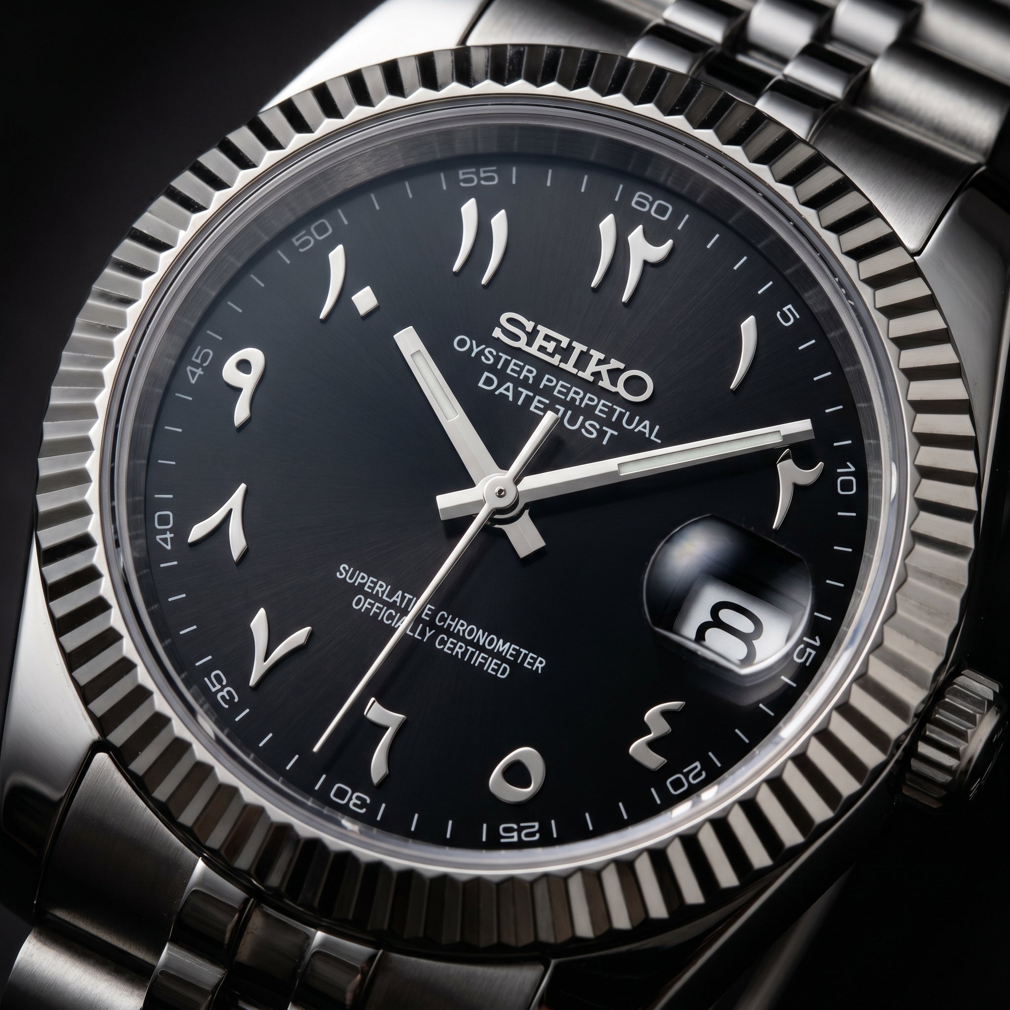 Datejust Black Arabic