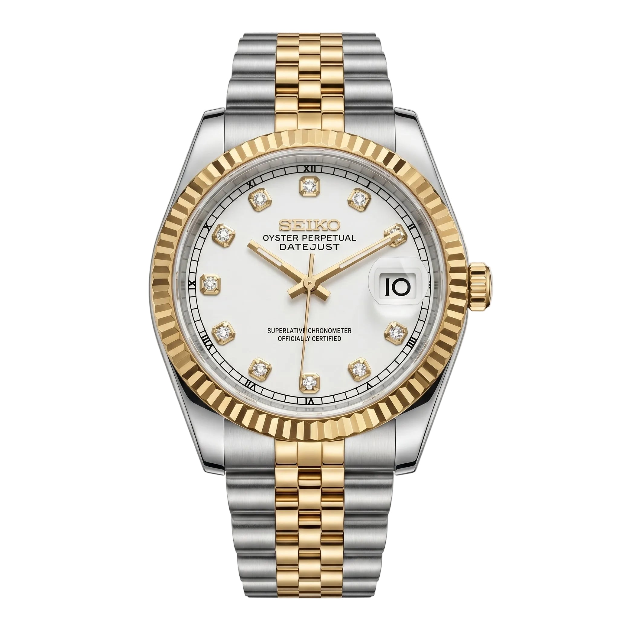Ladies Datejust Twotone White Diamond 36mm