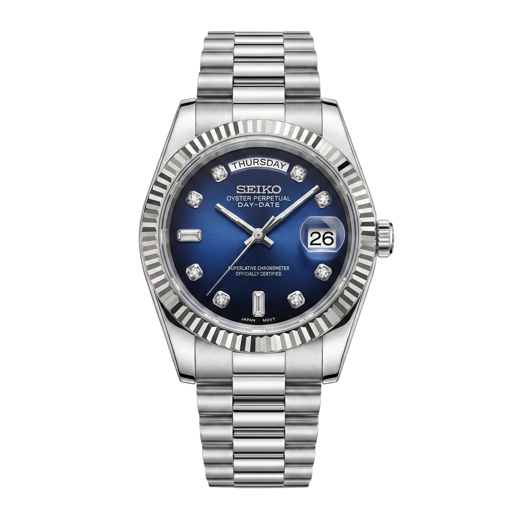 Daydate Midnight Blue Baguette diamonds