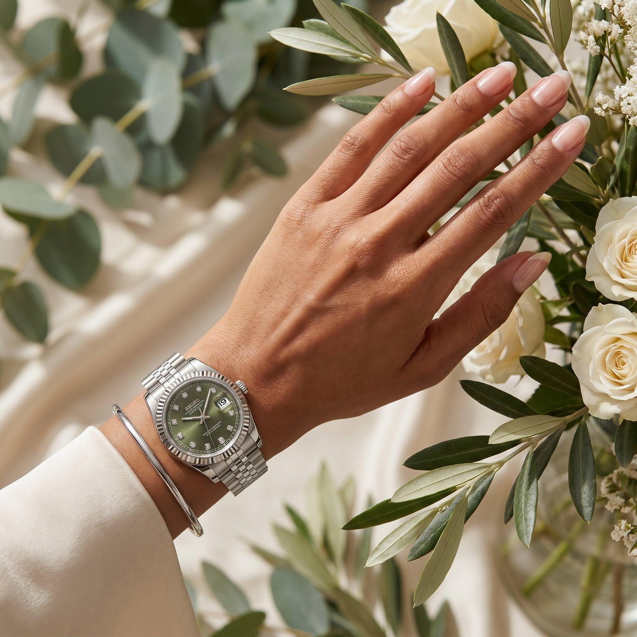 Ladies Datejust Olive Diamond