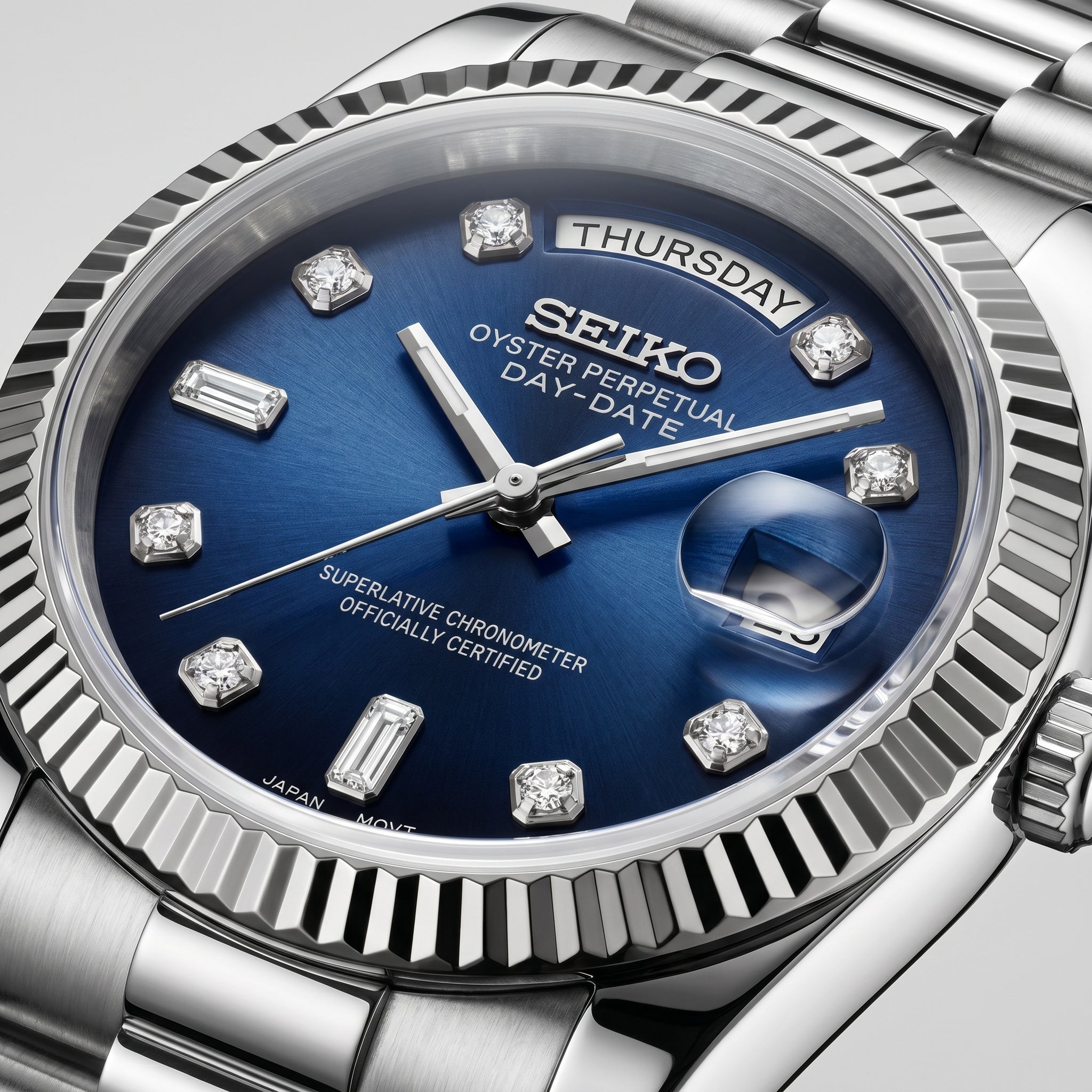Daydate Midnight Blue Baguette diamonds