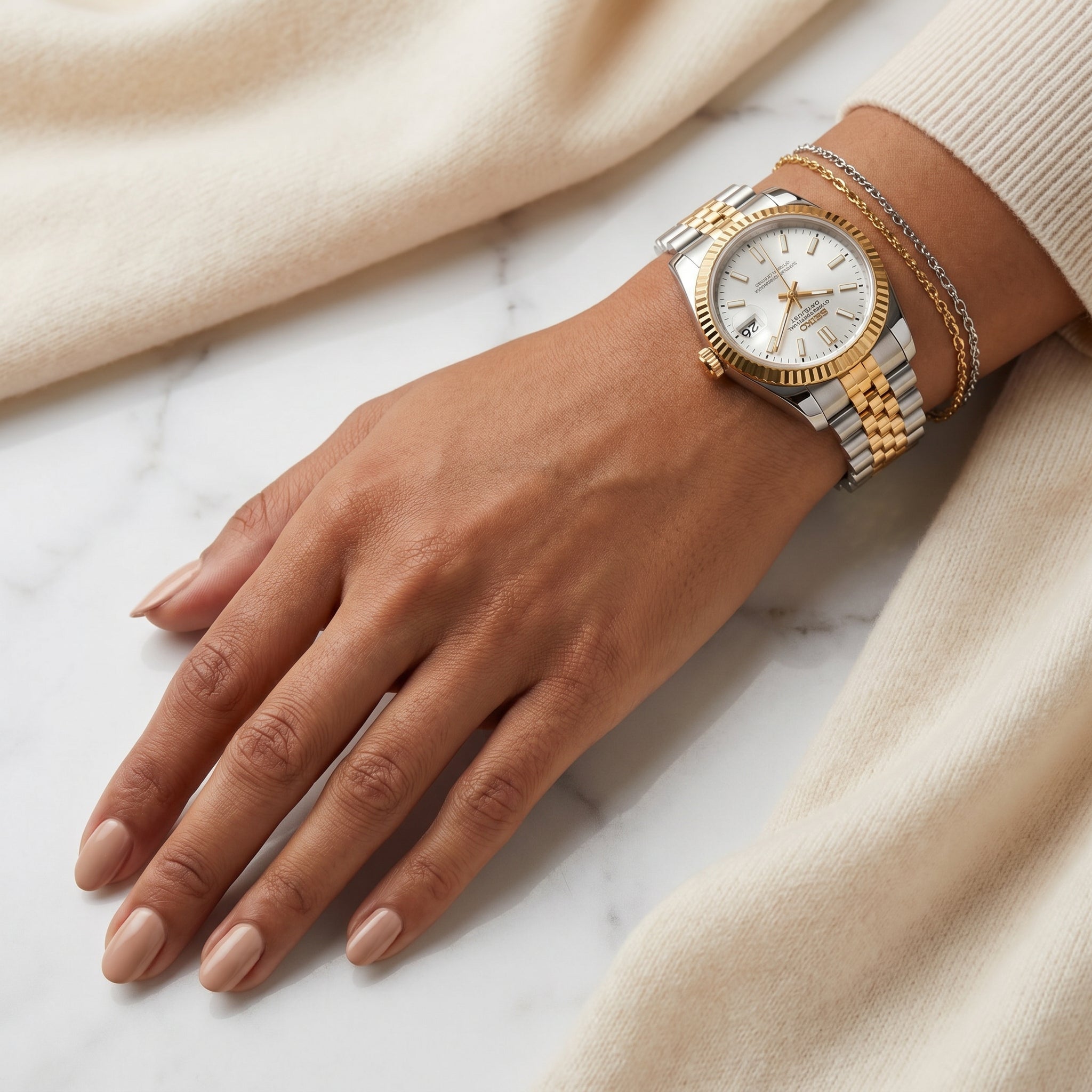 Ladies Datejust Twotone White 36mm