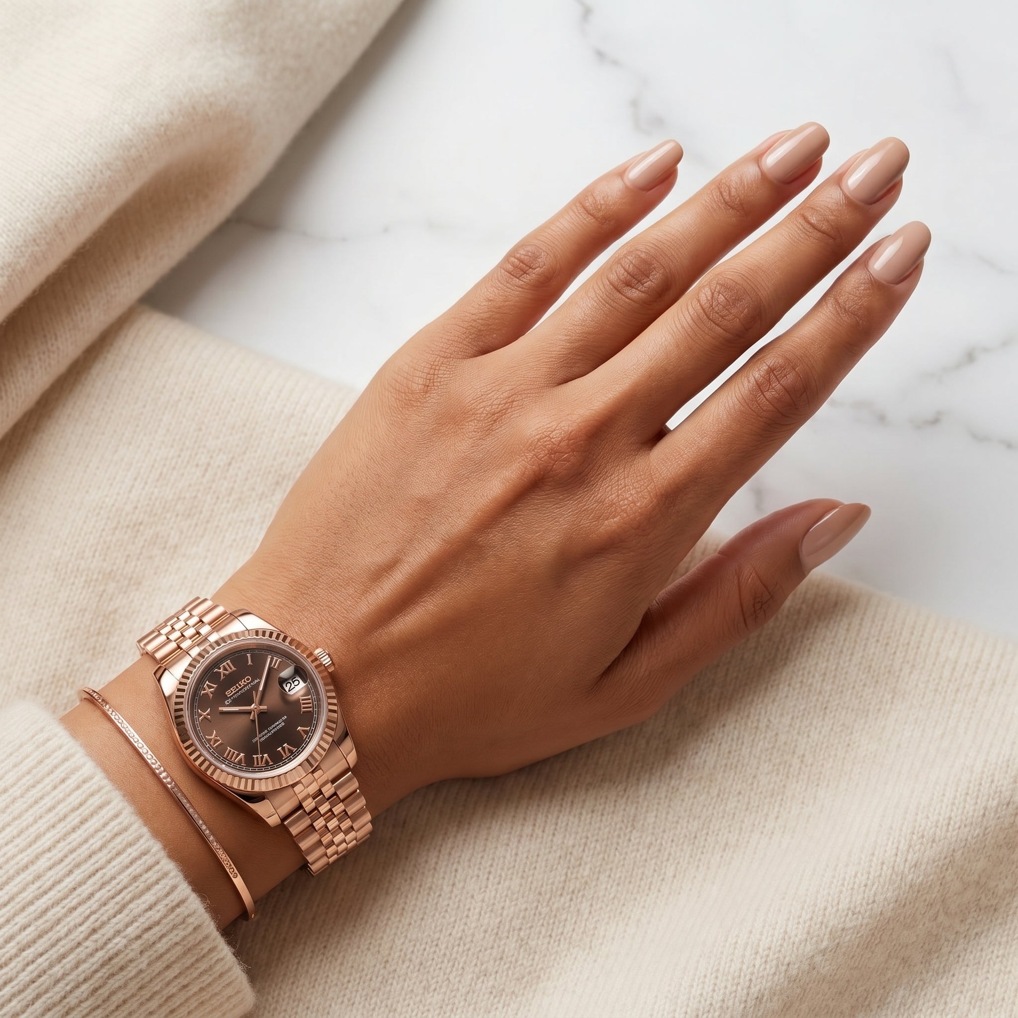 Ladies Datejust Rose Gold Roman