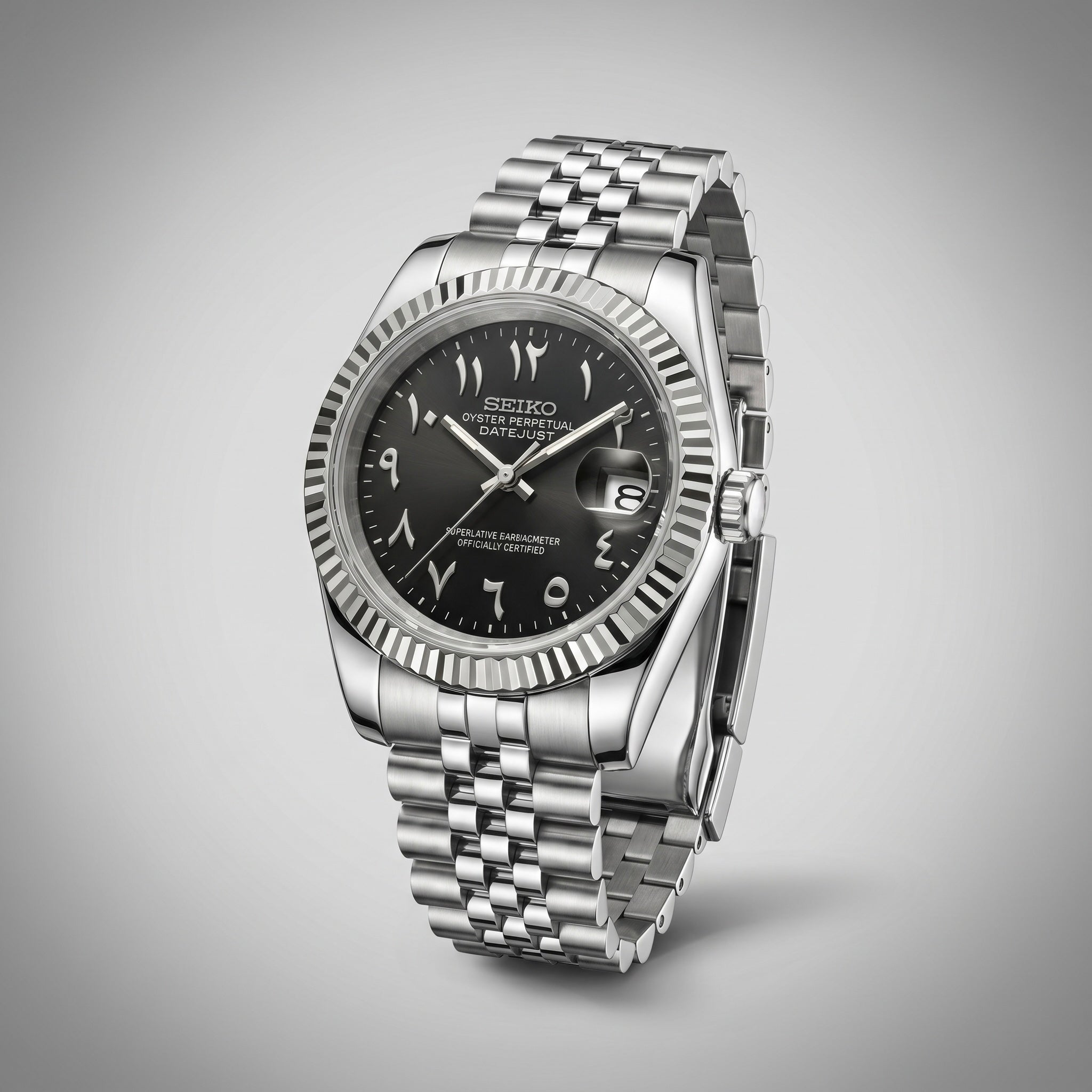 Datejust Black Arabic