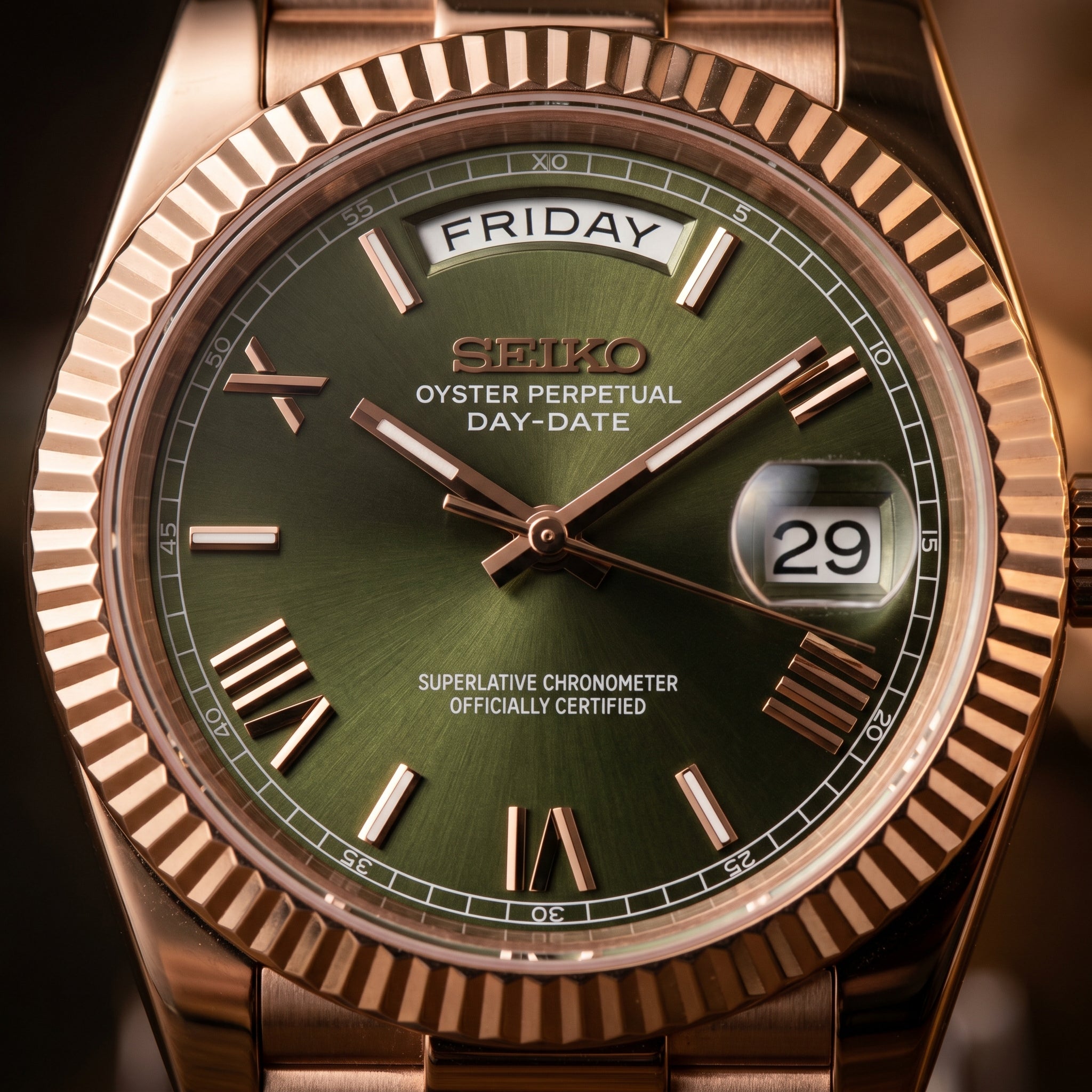 Daydate Rose Gold & Olive