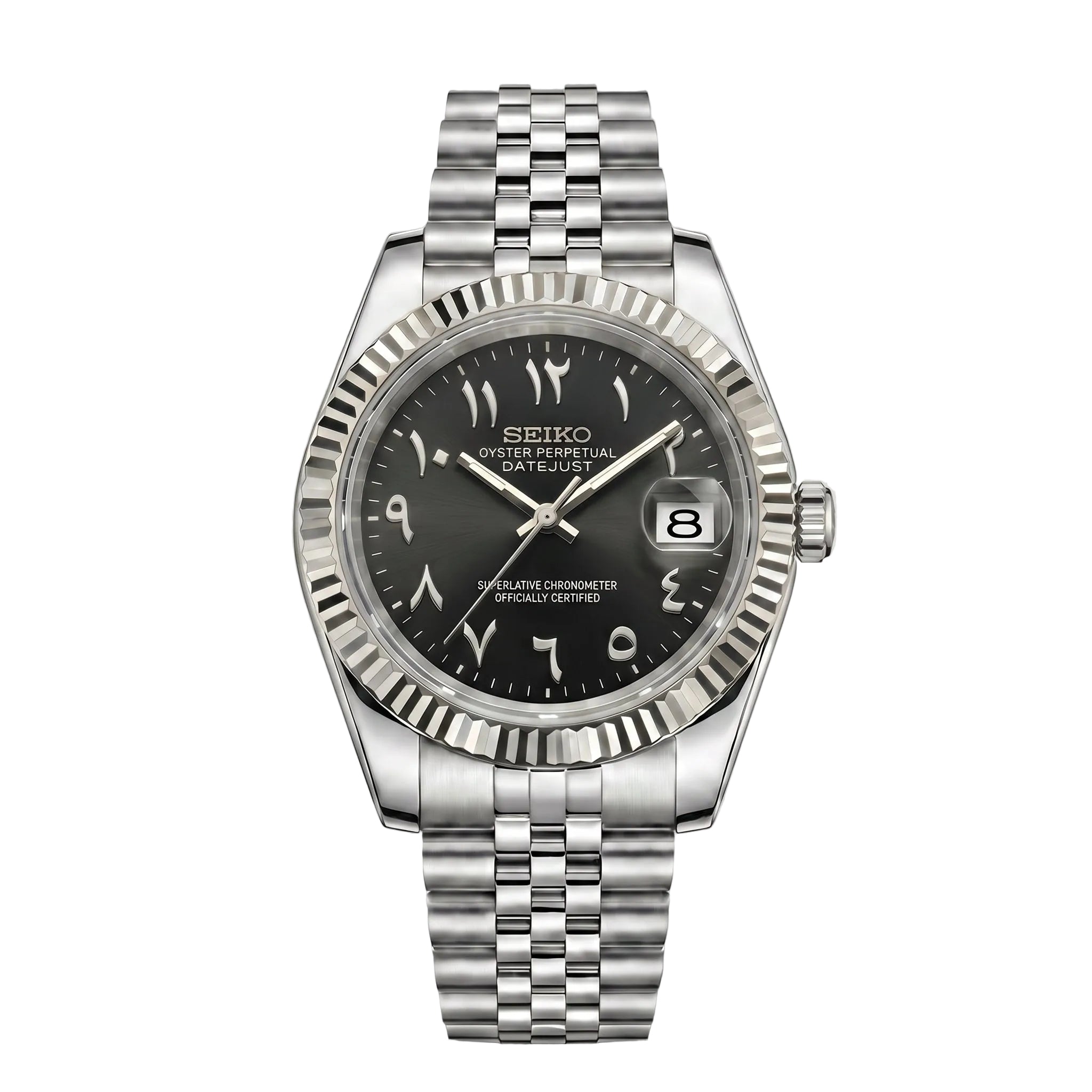 Datejust Black Arabic