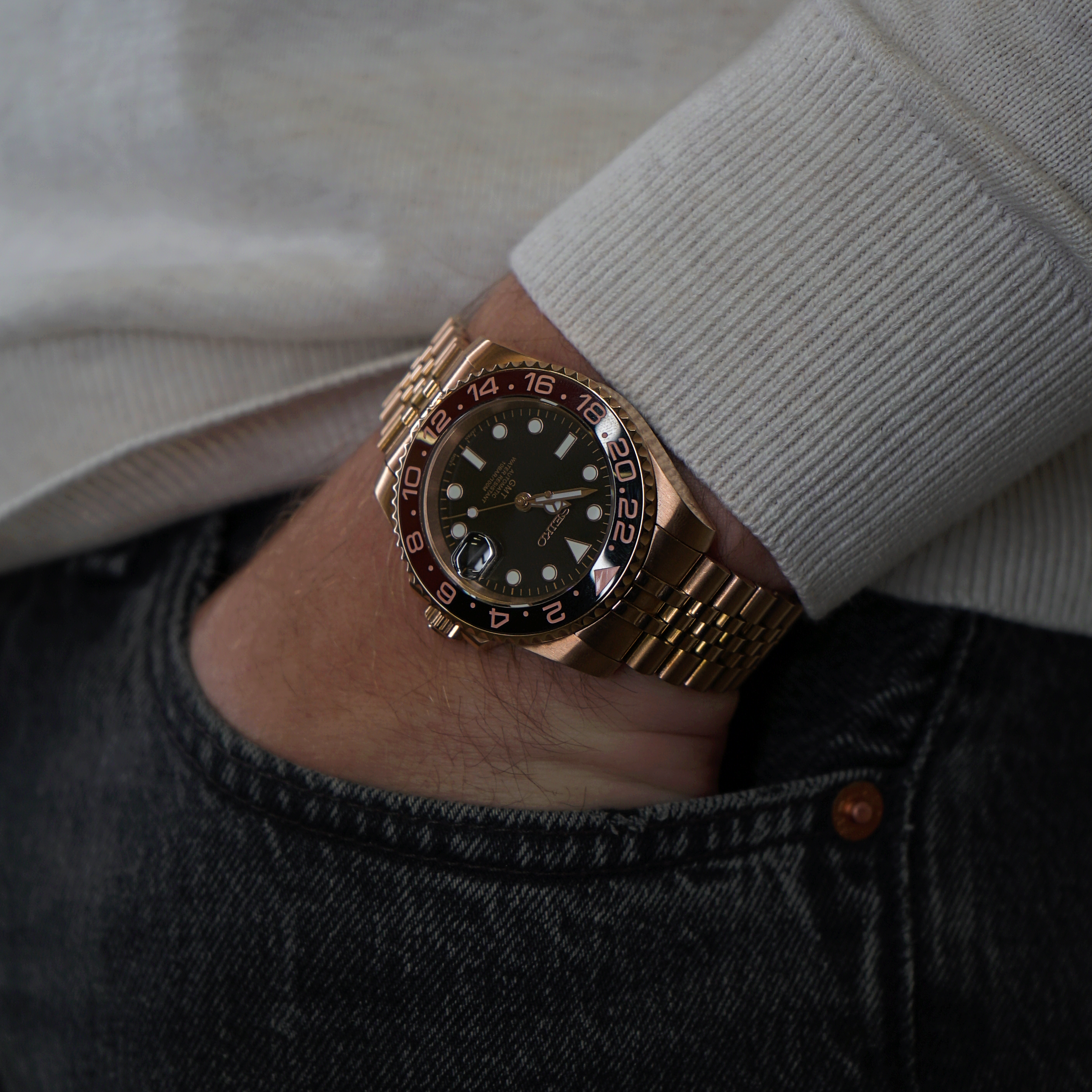 GMT Master II Cola Silver & Gold