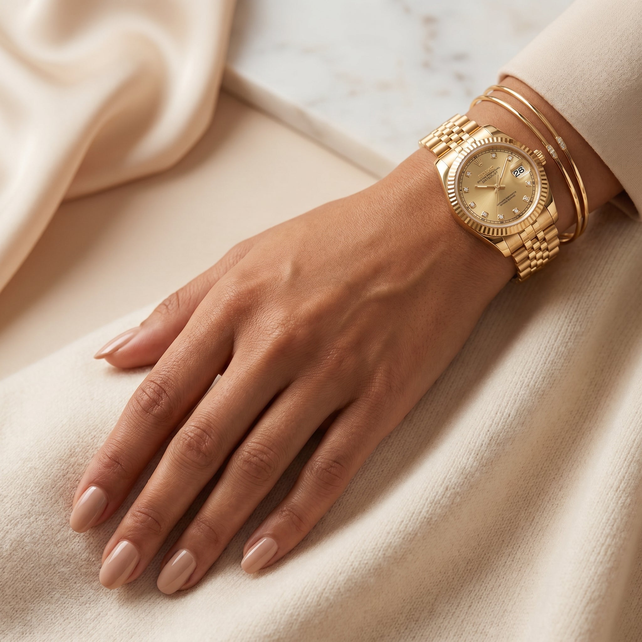 Ladies Datejust Gold Diamond
