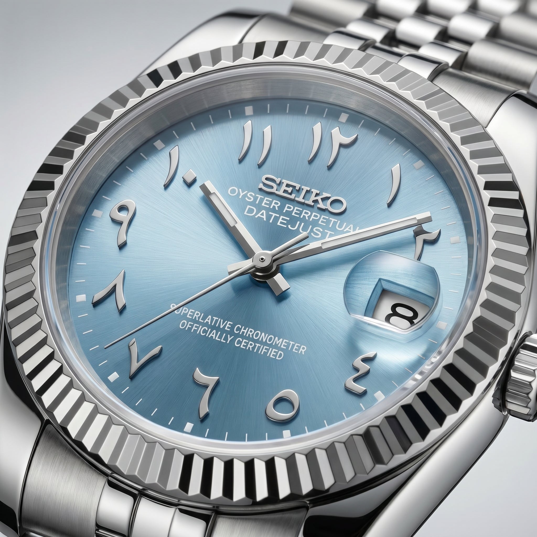 Datejust Baby Blue Arabic