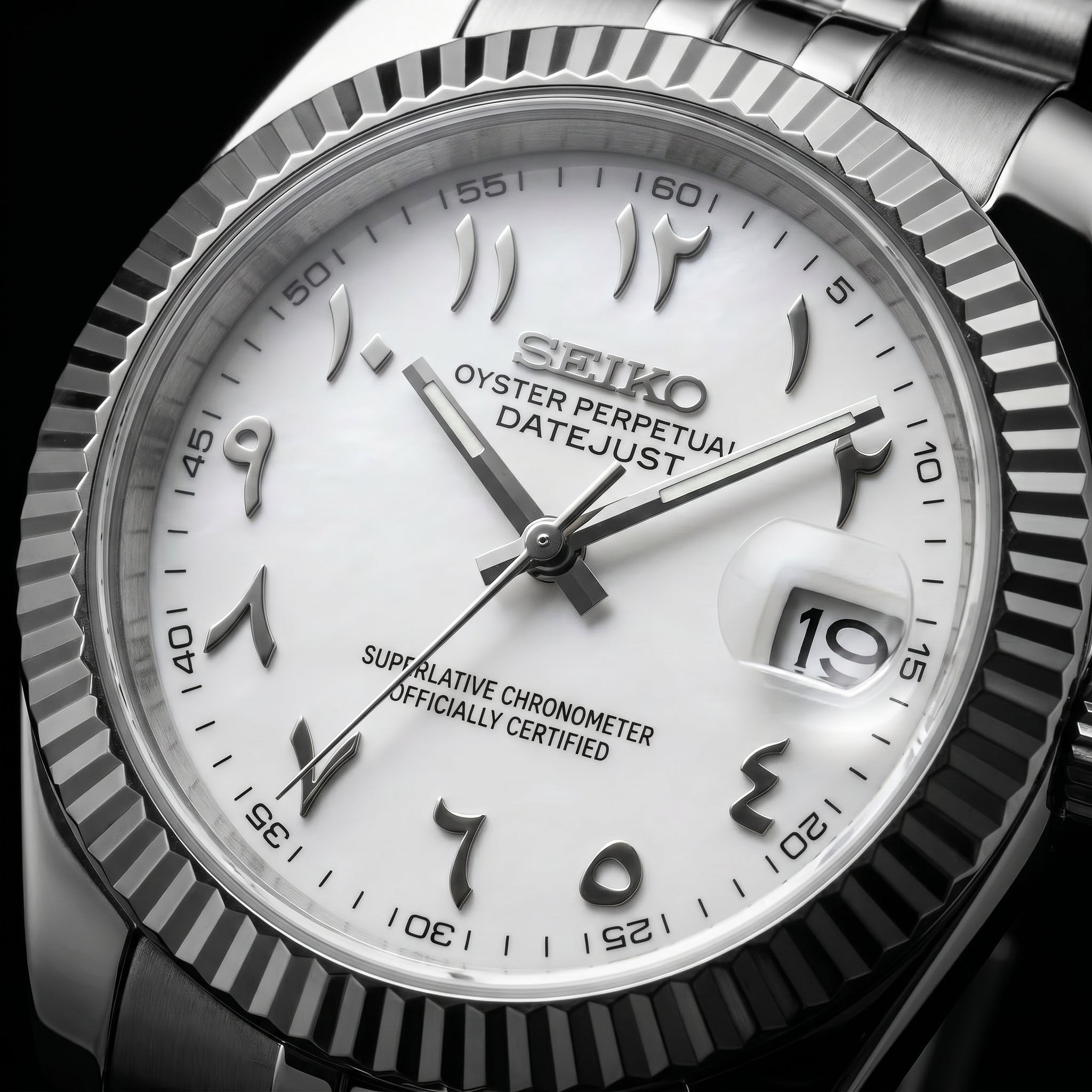 Datejust White Arabic