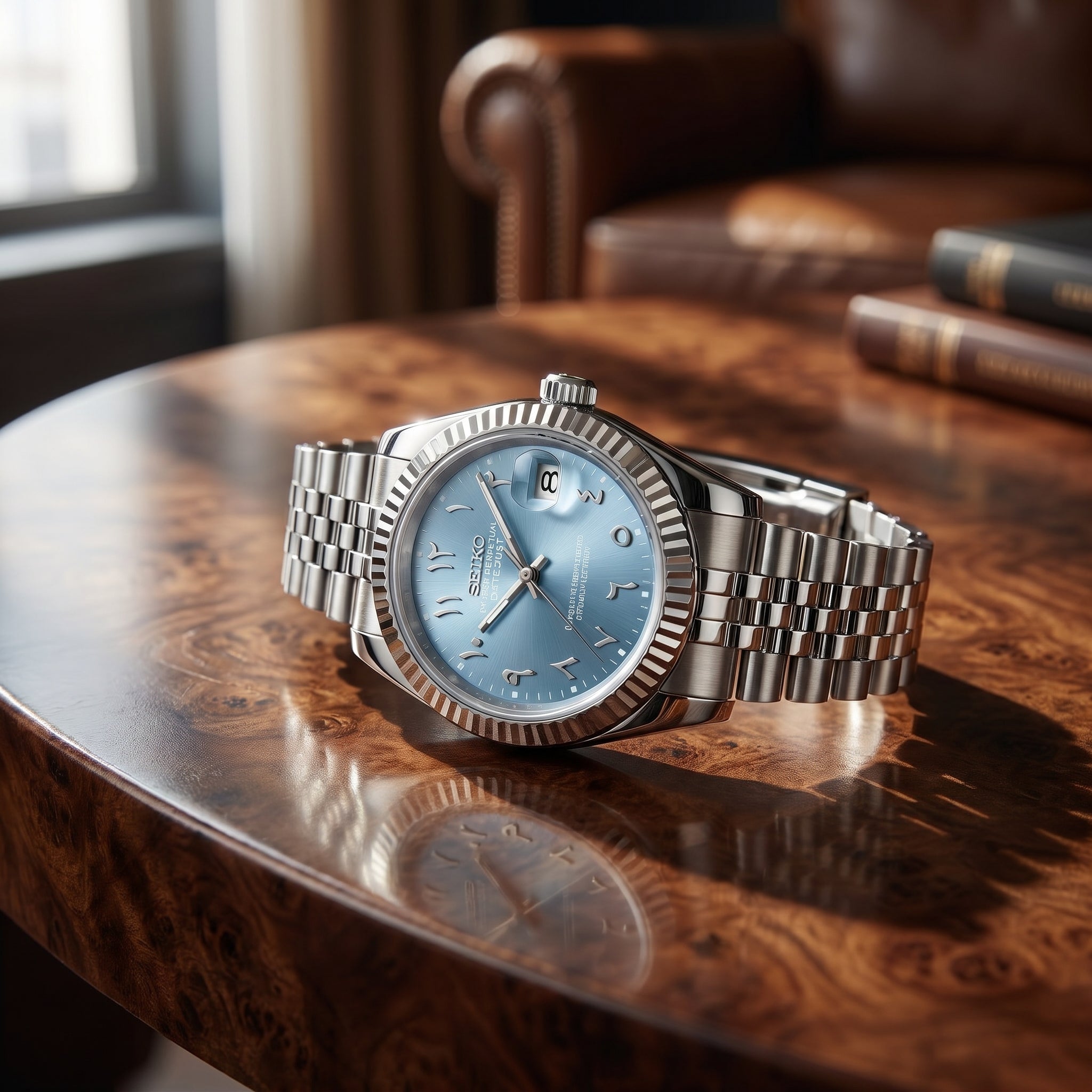 Datejust Baby Blue Arabic