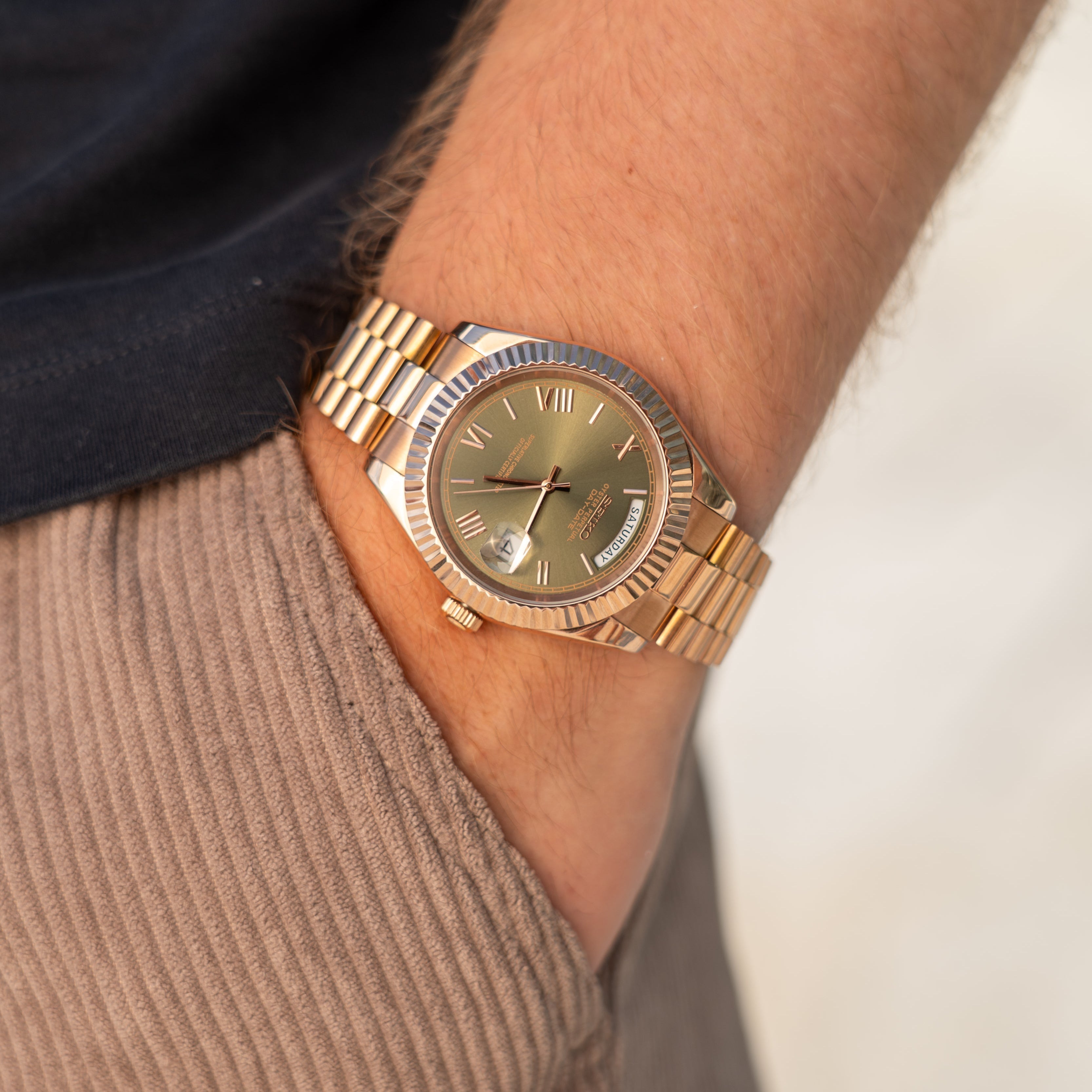 Daydate Rose Gold & Olive